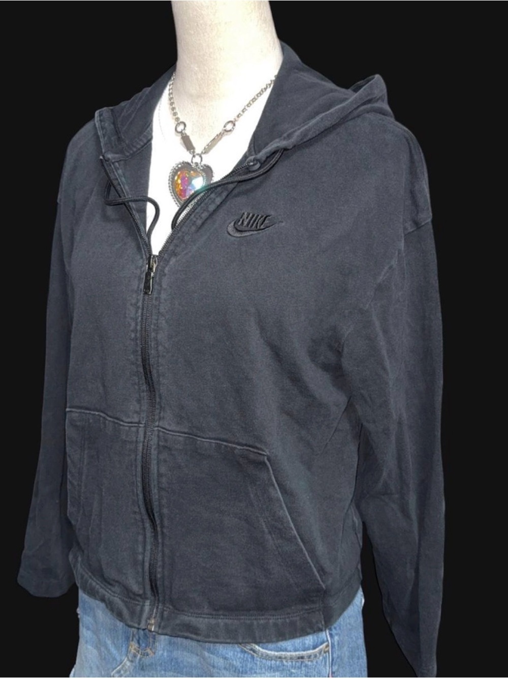 Nike Black Full-Zip Hooded Jacket